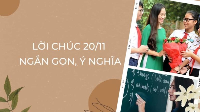 Những lời chúc ý nghĩa ngày 20/11 tặng thầy cô giáo